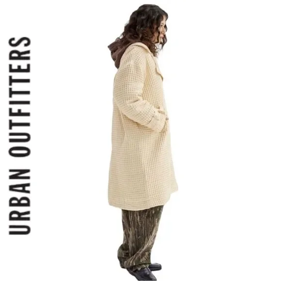 Urban Outfitters UO Emma Waffle Trench Jacket Coat NEW XS - Picture 2 of 4